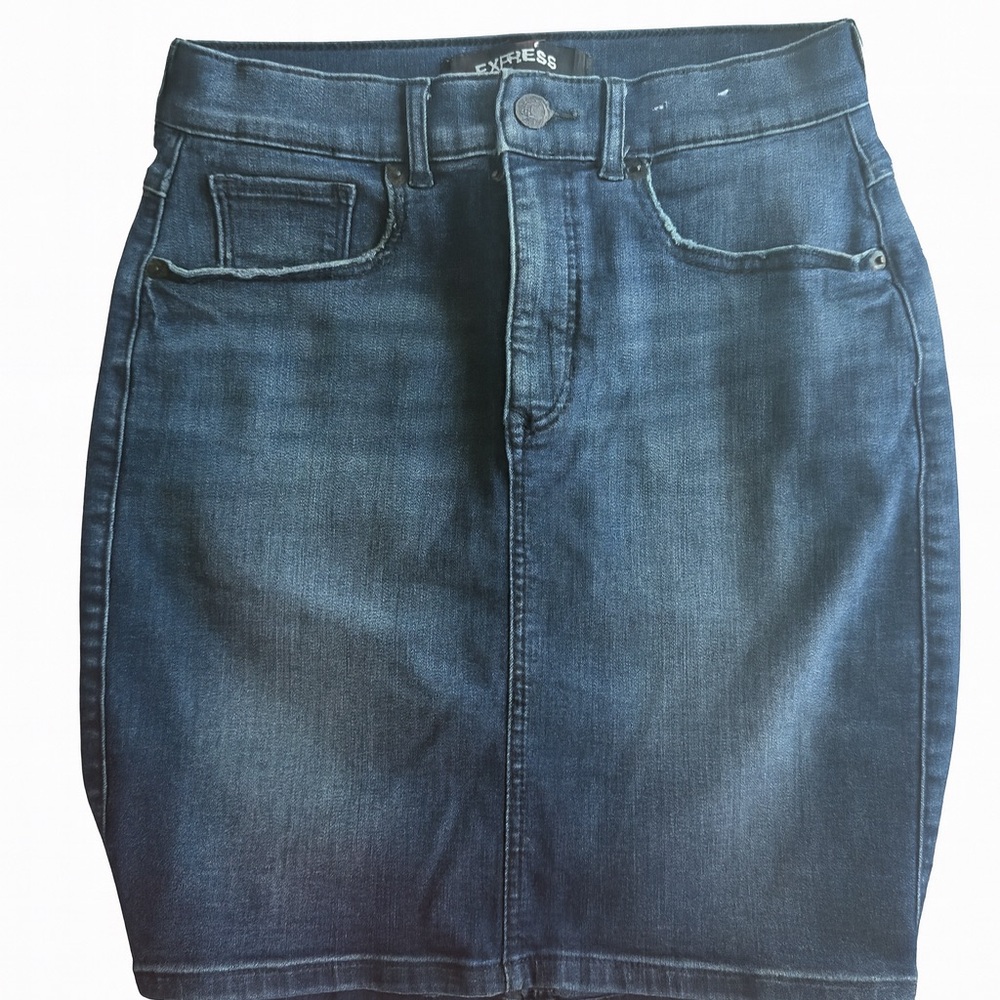 Express Women's Dark Blue Pencil Skirt
